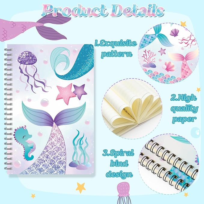B1ykin Mermaid Spiral Notebooks - Image 3