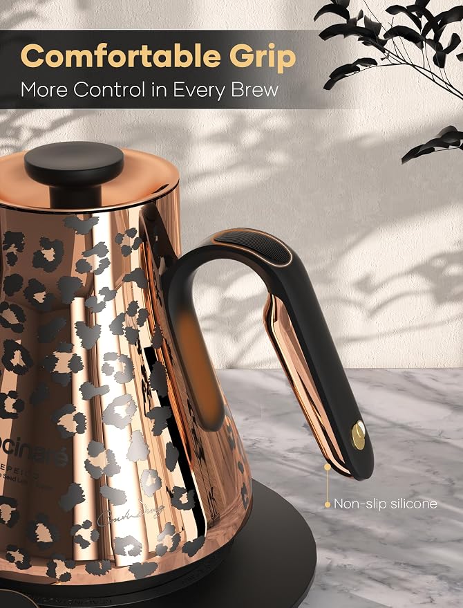 Cocinare Artisan Collection Gooseneck Electric Kettle, ±0.5℉ Precise - Image 9