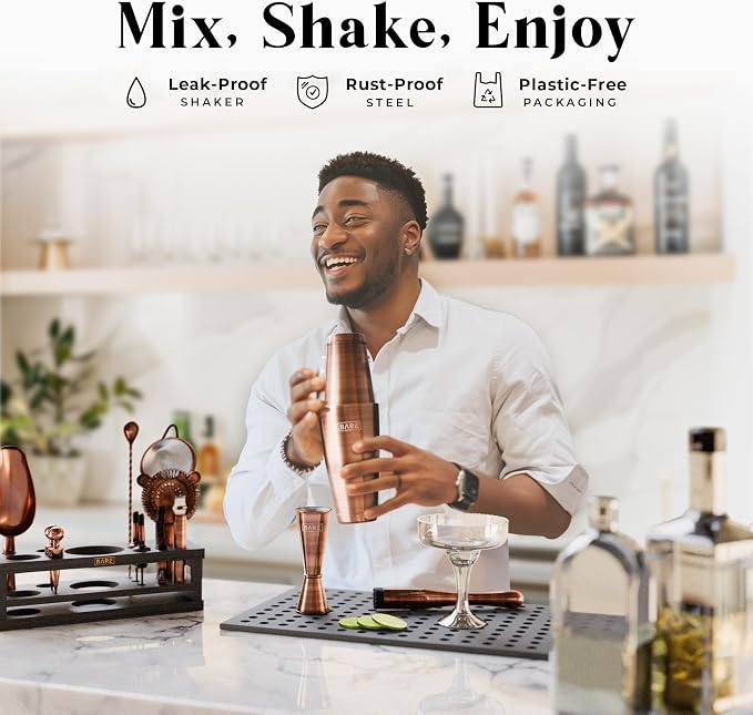 BARE BARREL® Mixology Bartender Kit Bar Set | 16-Piece Cocktail Shaker Set | - Image 3
