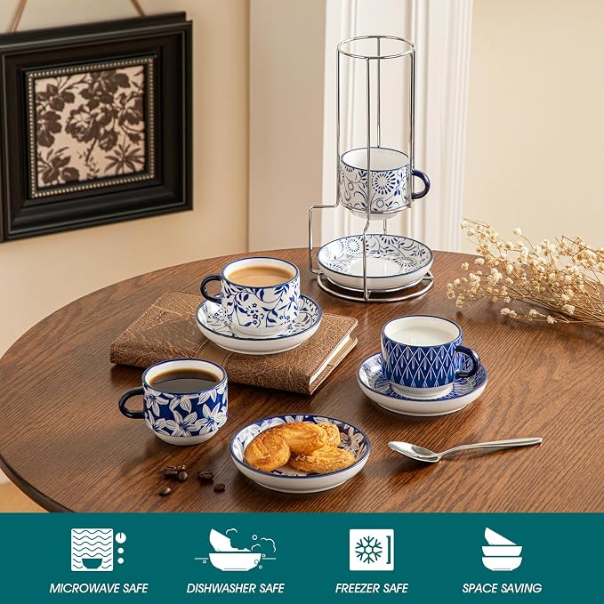 vancasso 4OZ Stackable Espresso Cups - Image 3