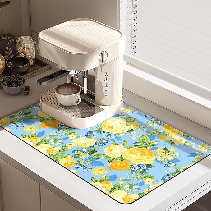 Fashion Flowers Coffee Mat by Vehcimbev