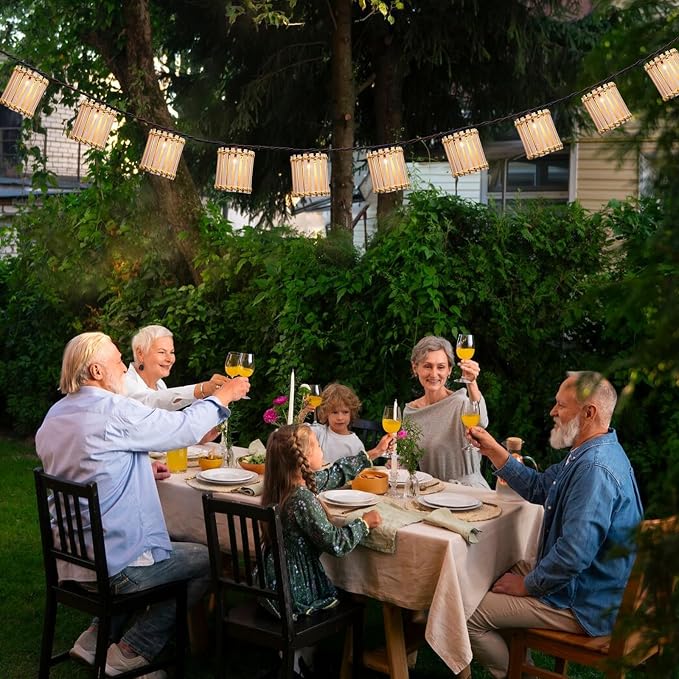 Outdoor-String-Lights-Waterproof, Bamboo Lantern String Lights - Image 6