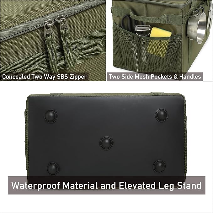 Tactical Camping Storage Bag - 46L Utility Tote Bag Trunk Organizer - Image 6