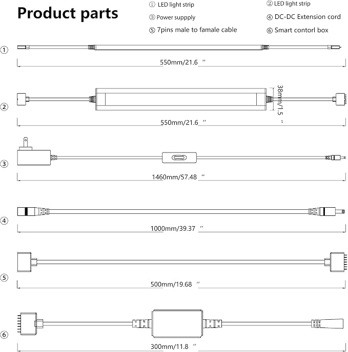 LAMPAOUS LED Under Counter Lights Fixtures - Image 7
