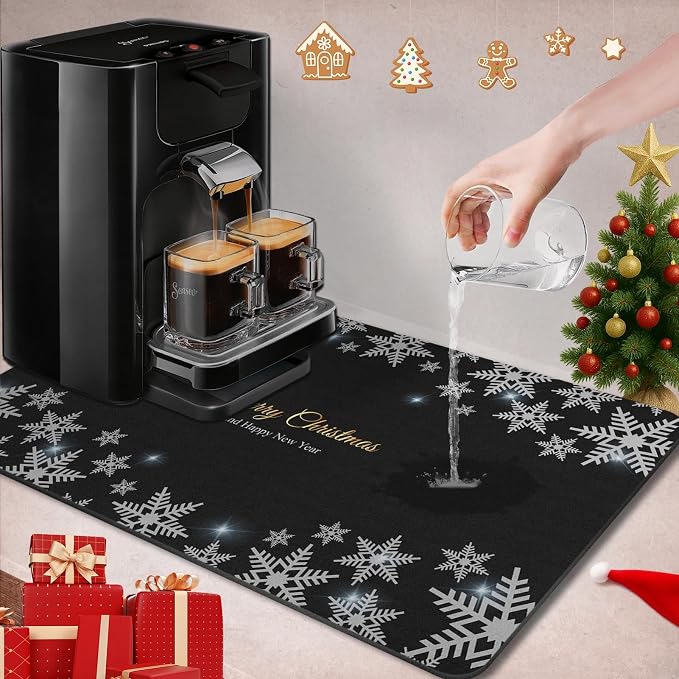 Arttown Coffee Mat for Countertops, Coffee Maker Espresso Machine Dish Rack - Image 2