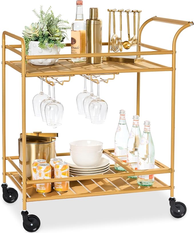 Best Choice Products Rolling Bar Cart, Mobile Home Bar Serving Cart, Serving by Unknown