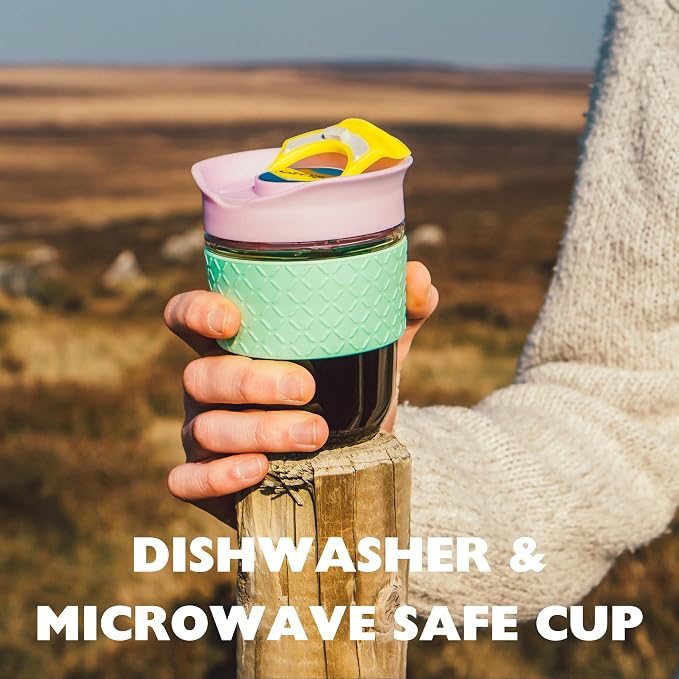 Reusable Strengthened Glass Travel Cup - Image 3