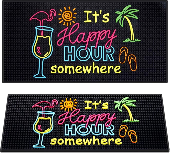 Jingmore Rubber Bar Mat for Bartending Coffee Bar Mat for Countertop Non Slip by Jingmore