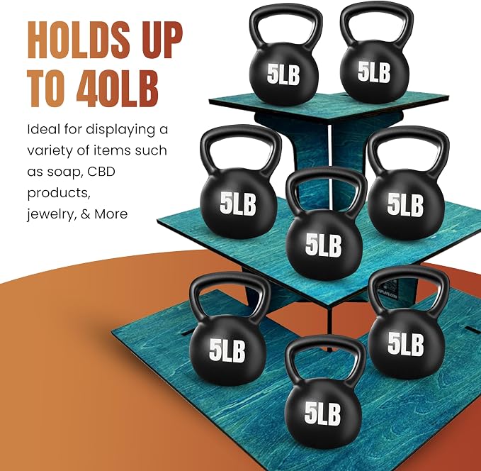 3-Tier Corner Retail Table Display Stand - Image 3