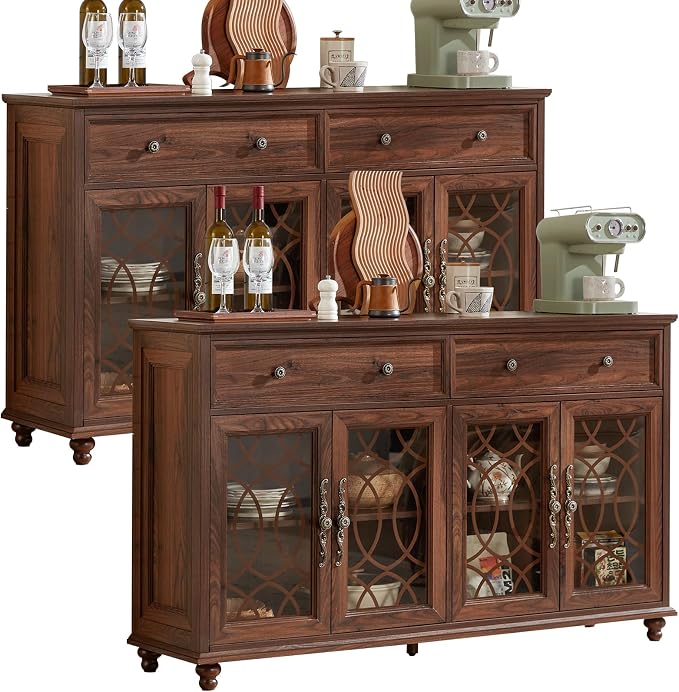 Joaxswe Large Sideboard Buffet Cabinet Set of 2 by Joaxswe