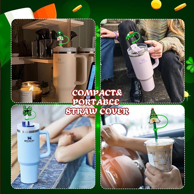 10Pcs St. Patrick's Day Straw Cover Cap - Image 7