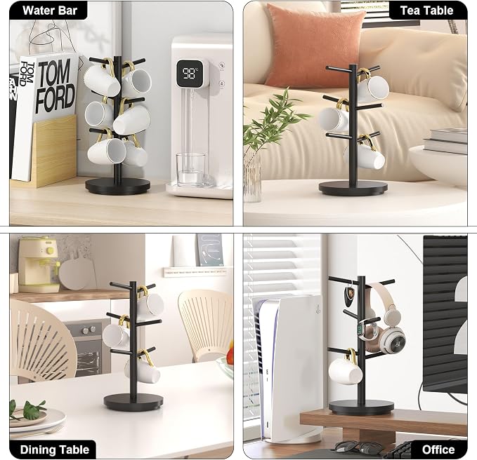 Wisuce Coffee Mug Holder Tree Upgraded 360Rotated Cup Holder - Image 7