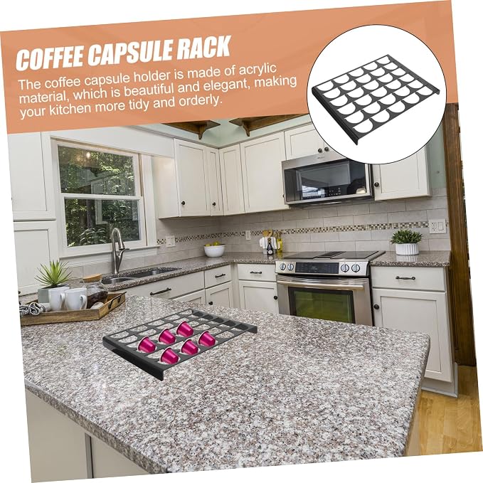 LABRIMP Acrylic Coffee Capsule Holder Rack Slot Storage Organizer - Image 3