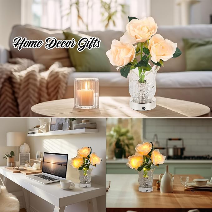 Champagne Rose LED Night Light, The Perfect Gifts - Image 4