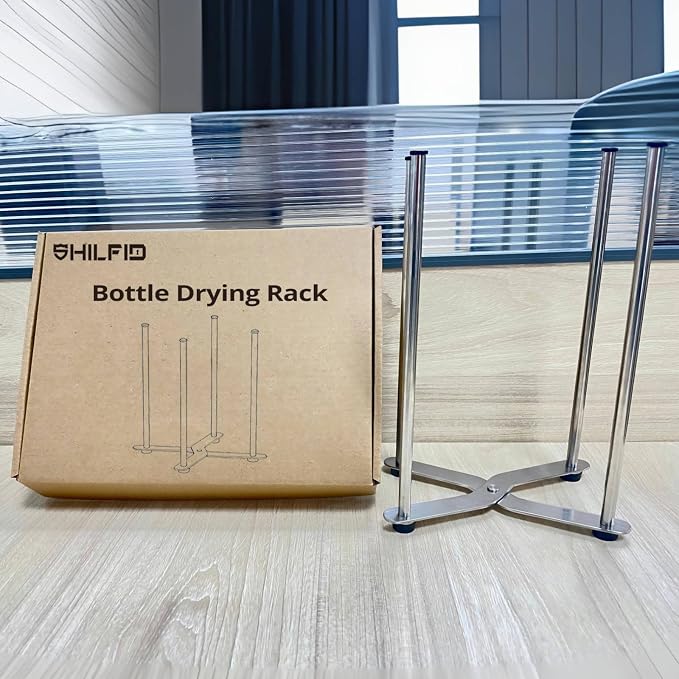 Plastic Bag & Bottle Drying Rack, Collapsible Countertop Stand - Image 9
