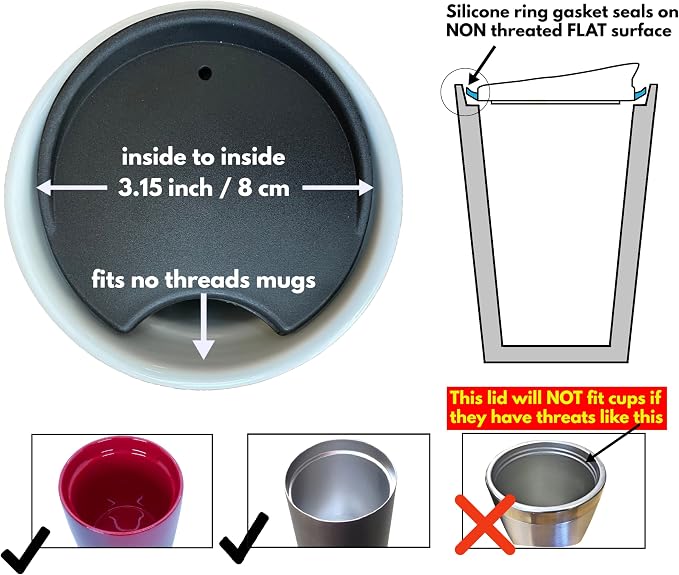 MIE Replacement Lid for Coffee Mug & Tea Cup - Image 7