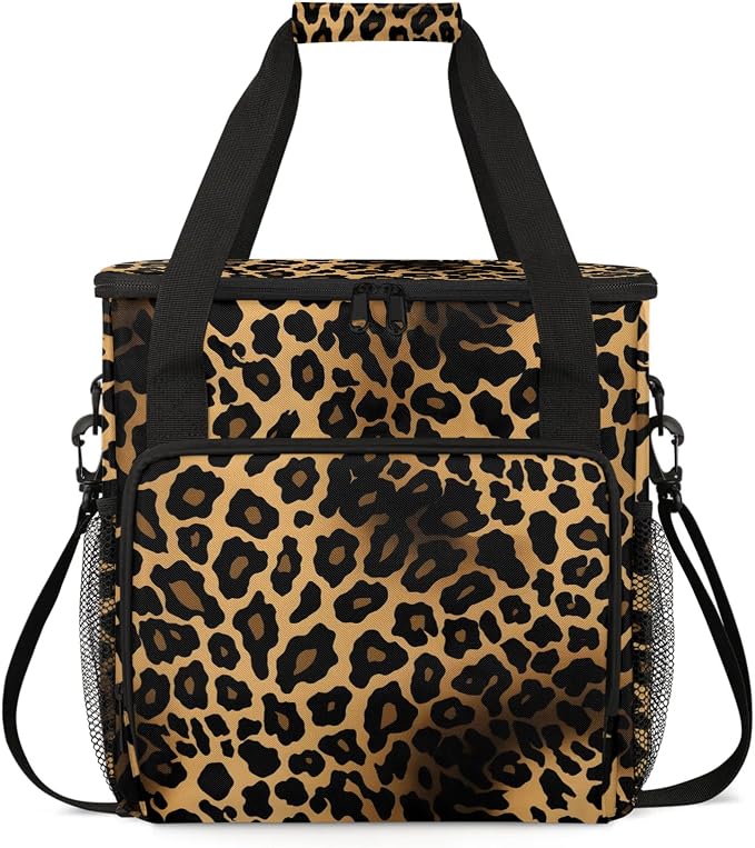 Leopard Cheetah Print Coffee Maker Carring Bag, Large Insulated Storage by Home