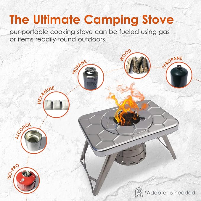 nCamp K2G Basic Compact Cooking Stove and Prep Surface Board Outdoor Camping - Image 4