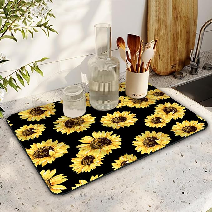Coffee Bar Mat Rubber Dish Drying Mat - Image 2
