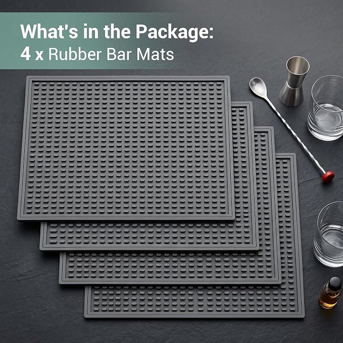 Rubber Bar Mat for Counter, Heat Resistant & Spill-proof Countertop Protector - Image 3