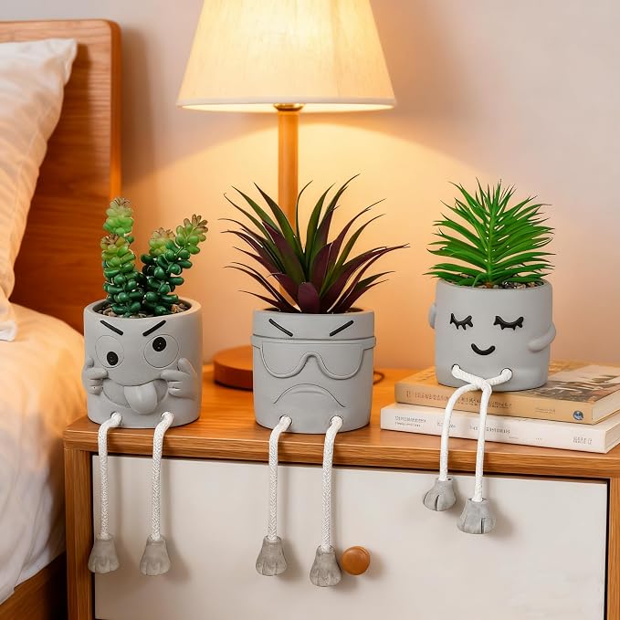 Small Artificial Succulent Plant in Pot 3PCS - Image 3