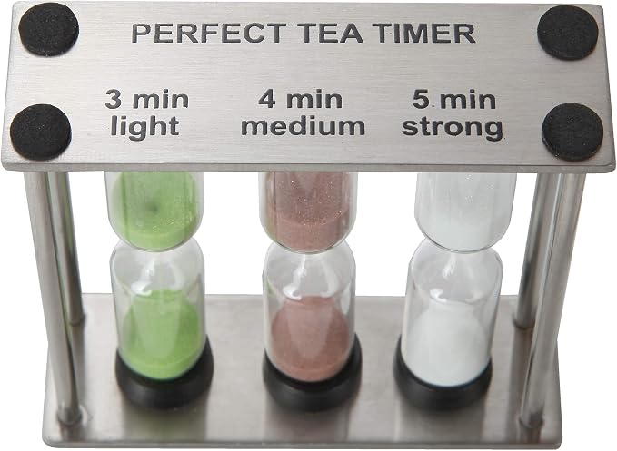 Lily's Home 3.75" Tall 3-in-1 Perfect Tea Timer, Includes 3, and 5 Minute Sand - Image 5