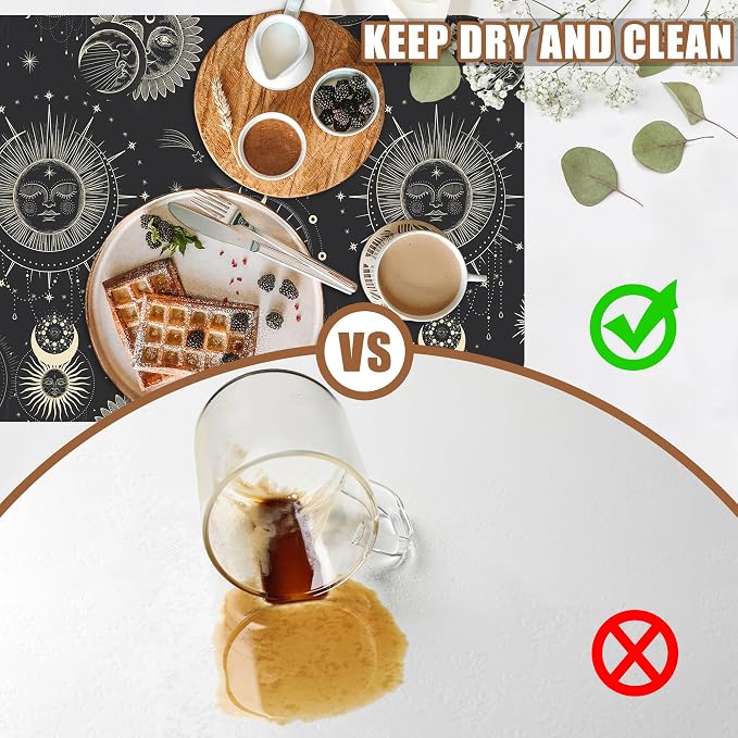 Moon Sun Zodiac Coffee Mat Absorbent Astrology Dish Drying Mat - Image 6