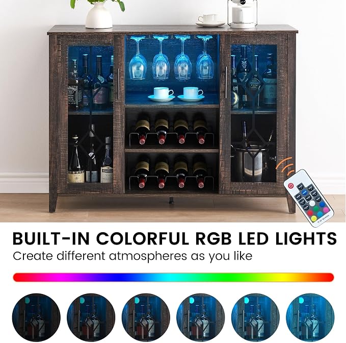 GarveeHome Wine Bar Cabinet - Image 4