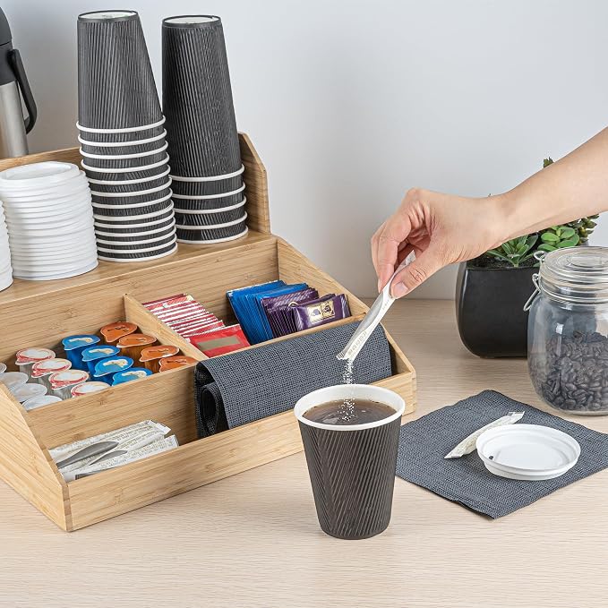 Restaurantware Coffee Cup Organizer 15 x 14.25 x 9.25 Inch Multipurpose Bamboo - Image 5