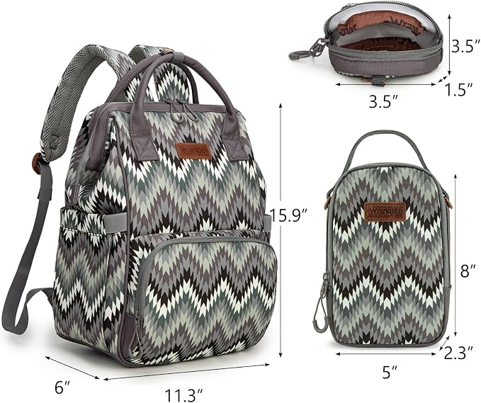 Montana West Wrangler Callie Diaper Bag Backpack - Image 2