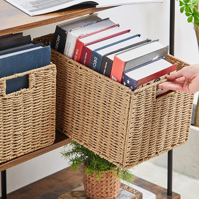 Vagusicc Wicker Storage Basket, Small Storage Baskets - Image 4