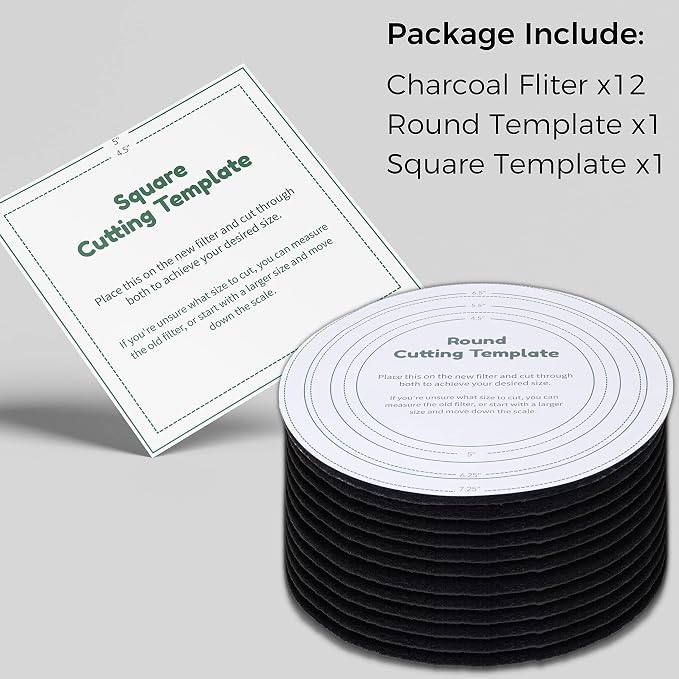 Perfnique Compost Bin Charcoal Filters, 12 Pack Filter Replacement - Image 3
