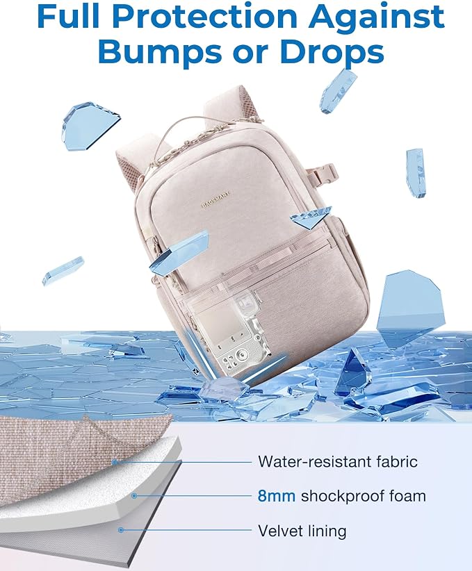 BAGSMART Small Camera Backpack, DSLR SLR Camera Bags - Image 5