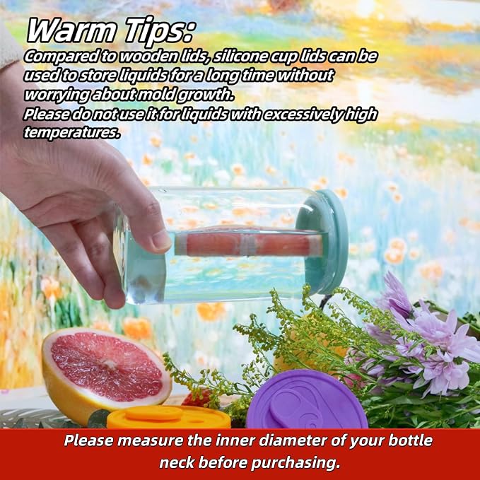 4 Pack Silicone Lids for Glass Cups - Image 7