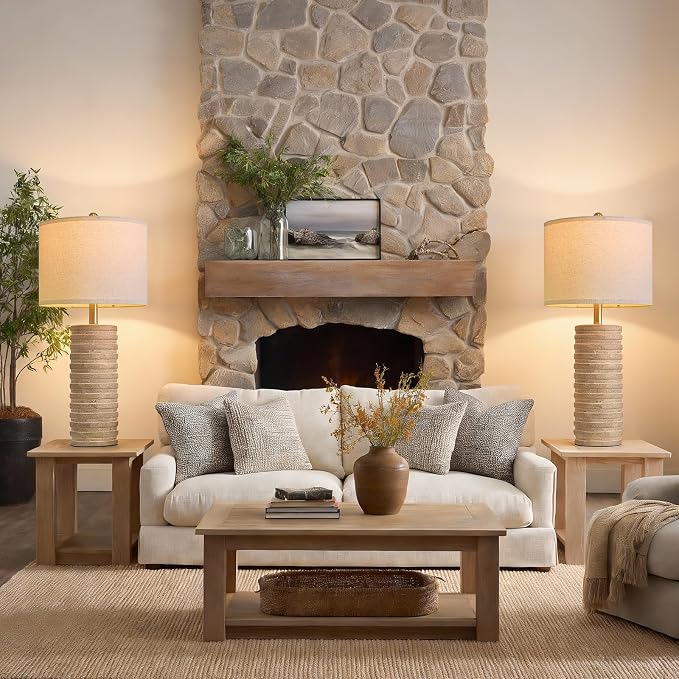 PoKat 27'' Farmhouse Table Lamps Set of 2 - Image 3