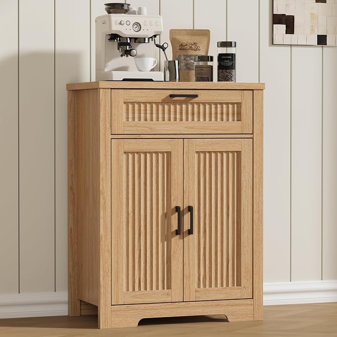 Buffet Cabinet with Storage Drawer, Farmhouse Coffee Bar Table with Storage by JMHDYG