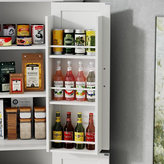 Gyfimoie Corner Cabinet, Kitchen Pantry Storage Cabinet, Freestanding Buffet - Image 4
