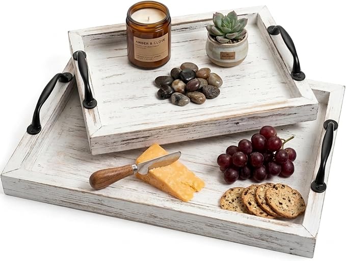 Gennua Kitchen Rustic Serving Tray Set by GennuaKitchen