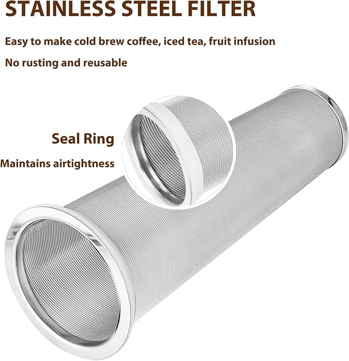 Cold Brew Coffee Filter with Pour Spout Lid - Image 4