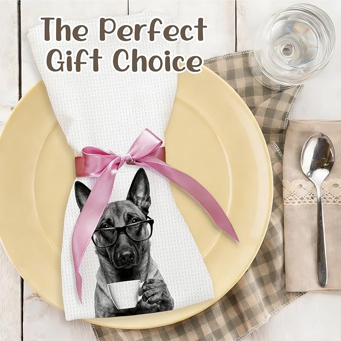 Funny Belgian Malinois Kitchen Towels, Dog Kitchen Accessories, Dog Chef Gifts - Image 5