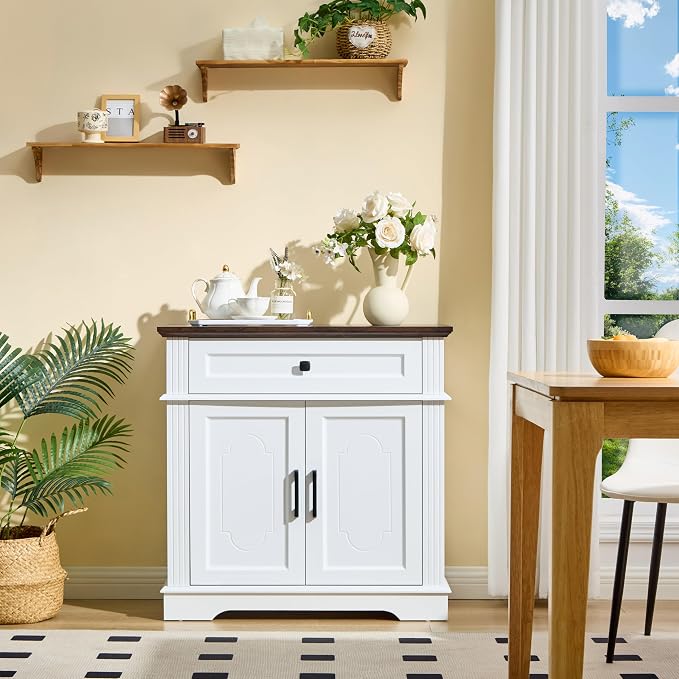 White Farmhouse Storage Cabinet - Image 8