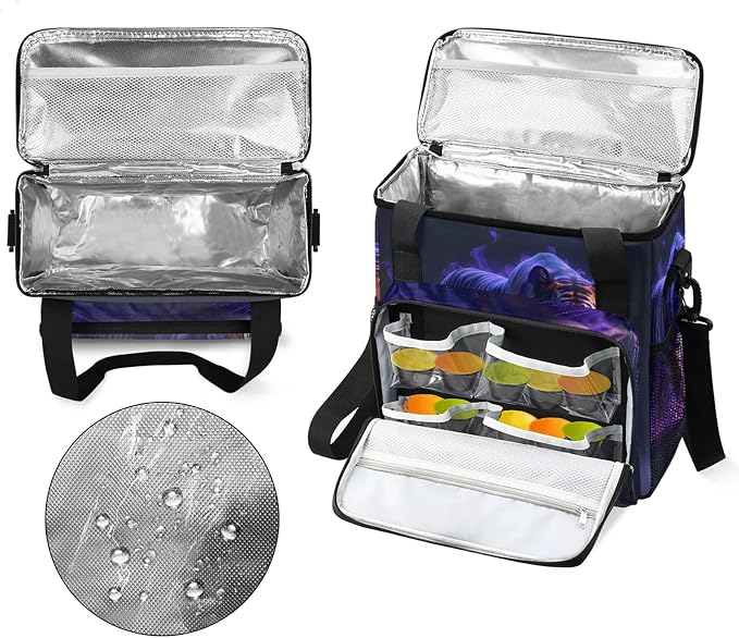 Cool Tiger Coffee Maker Carring Bag, Large Insulated Storage Organizer Case - Image 3