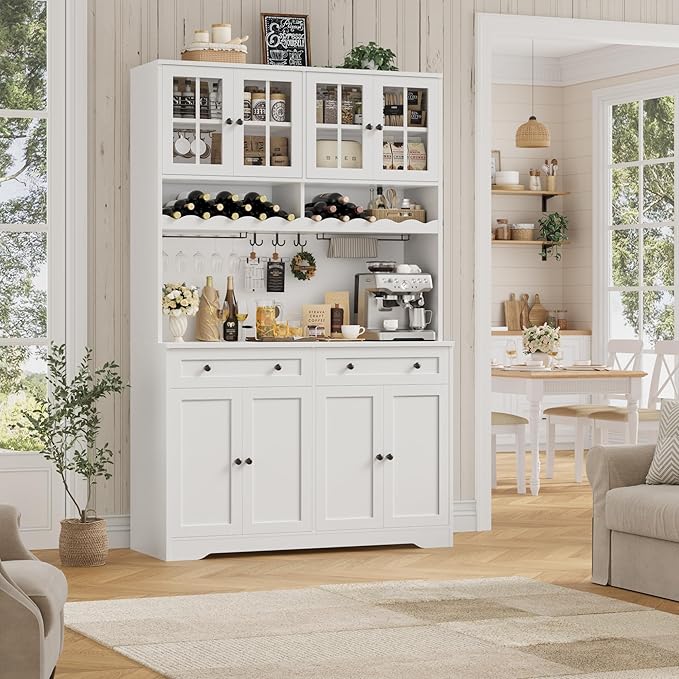 HOSTACK 75.4" Tall Kitchen Pantry Cabinet - Image 2