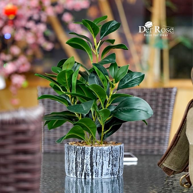 Der Rose 2 Pack Fake Plants Artificial Plants Indoor - Image 2