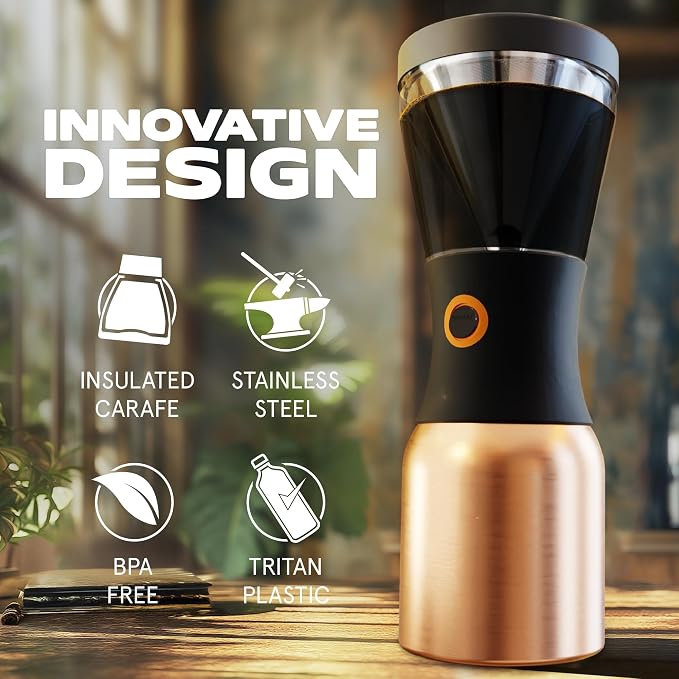 asobu Cold Brew Coffee Maker, Award-Winning 40oz Insulated Cold Brew Brewer - Image 5