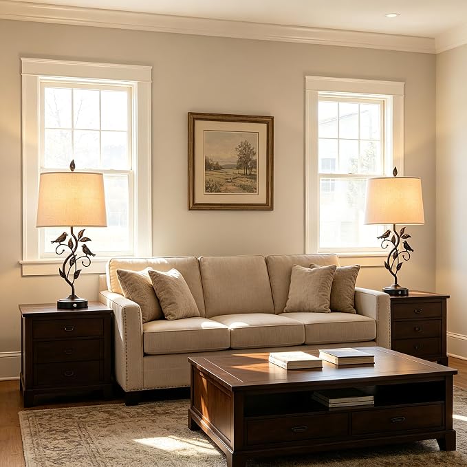 27" Set of 2 Touch Farmhouse Table Lamps - Image 5