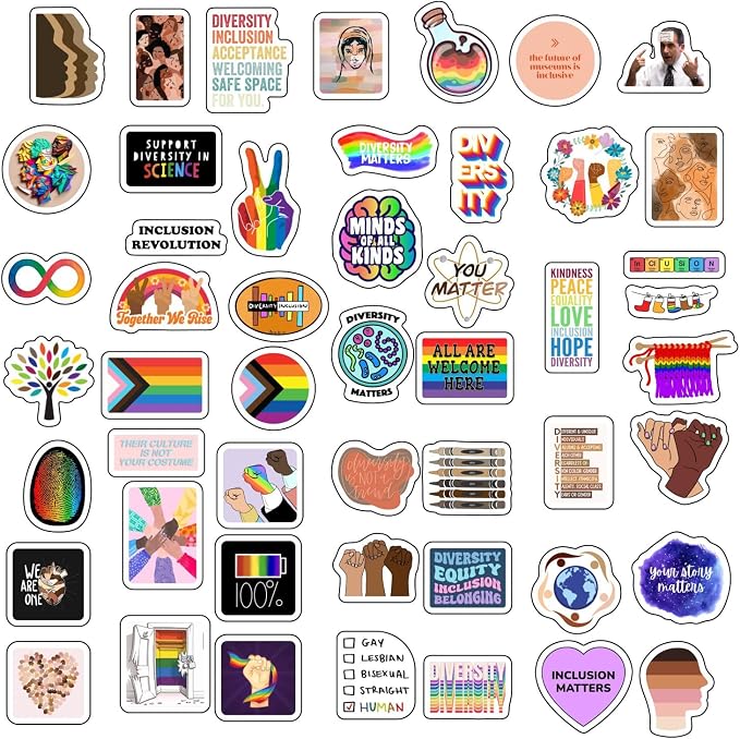 100Pcs Diversity & Inclusion Stickers - Image 3