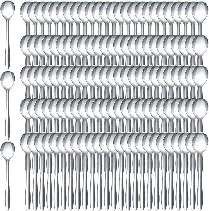 Gerrii 100 Pieces Demitasse Espresso Spoons 5.5 Inch Mini Stainless Steel by Gerrii