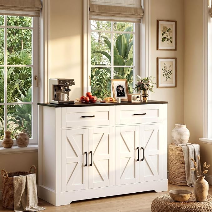 BOTLOG Farmhouse Sideboard Buffet Cabinet - Image 7