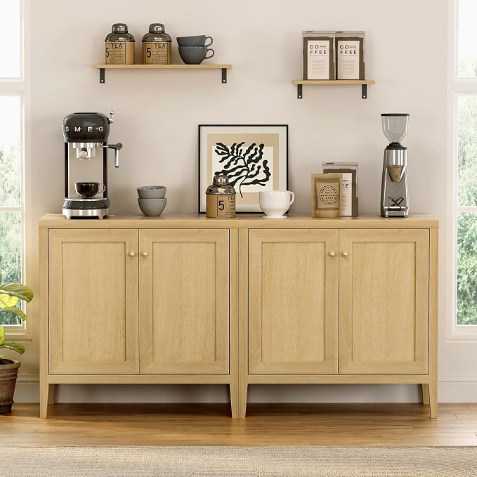 EYYTHUNG Sideboard Buffet Cabinets Set of 3 - Image 7